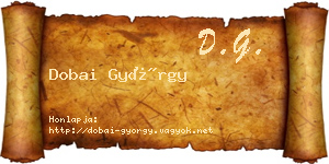 Dobai György névjegykártya