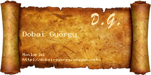 Dobai György névjegykártya
