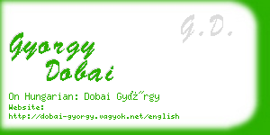 gyorgy dobai business card